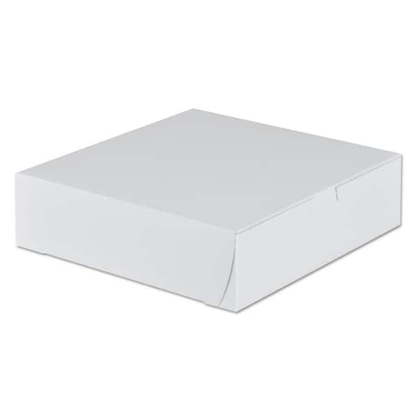 SCT 9 in. x 9 in. x 2.5 in. White Tuck-Top Bakery Boxes (250/Carton)