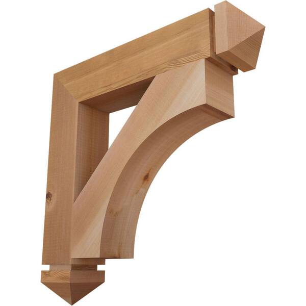 Ekena Millwork 3.5 in. x 22 in. x 22 in. Western Red Cedar Westlake Arts and Crafts Smooth Bracket