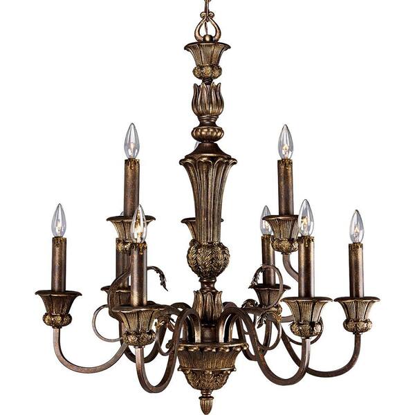 Thomasville Lighting La Serena Collection Aged Mahogany 9-light Chandelier-DISCONTINUED