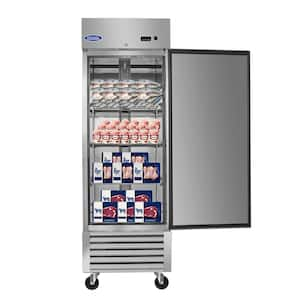 27 in. 23 cu.ft. Auto/ Cycle Defrost Commercial Upright Freezer in Stainless Steel, -10°F to 10°F