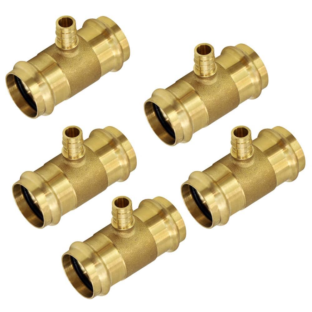 3/4 in. Pex A x 1-1/4 in. Press Lead Free Brass Tee Pipe Fitting (Pack of 5) price history on PriceWatchPro