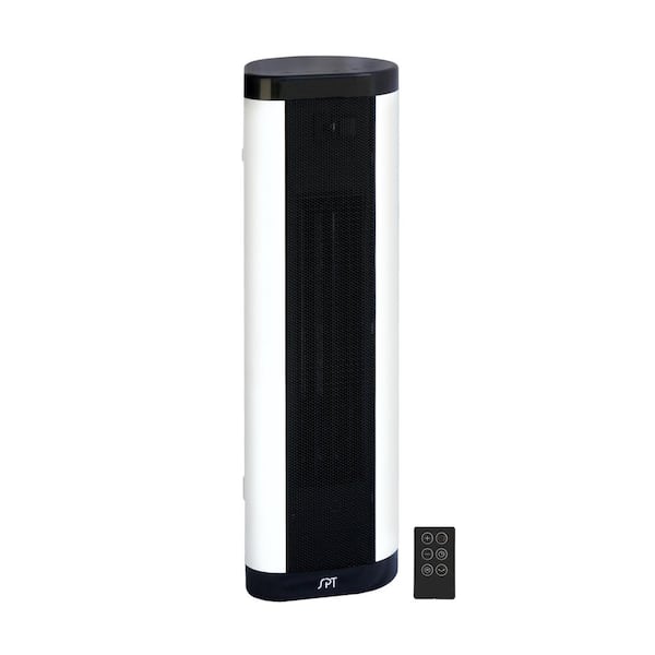 SPT Ceramic Fan Tower/Baseboard Style heater with Remote