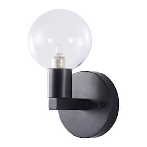 Black Sconce Vanity Light with 25-Watt Halogen Bulb Included