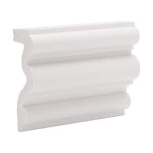 1-3/8 in. D x 3-1/4 in. W x 4 in. L. Primed White Plain Polyurethane Panel Moulding Sample