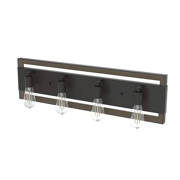 Woodburn 32.75 in. 4-Light Noble Bronze Vanity Light