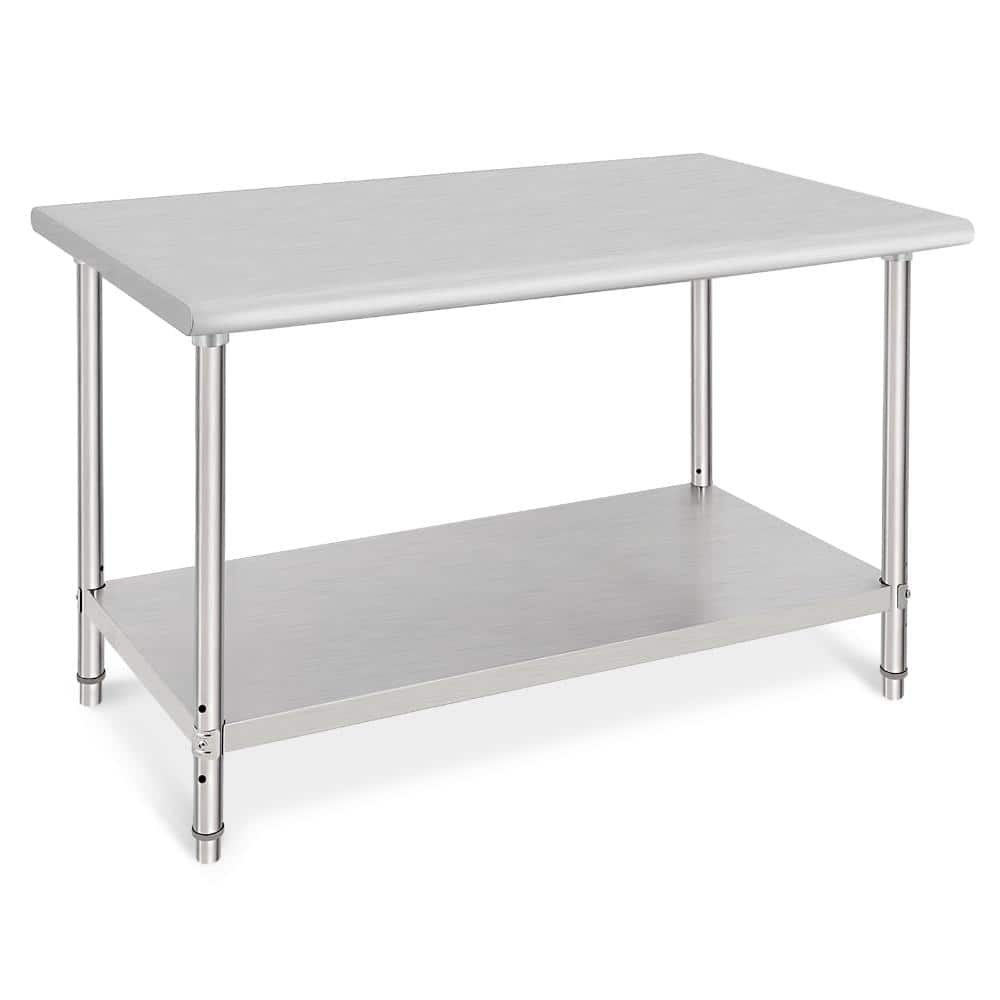 48 in. W x 30 in. D Stainless Steel Mobile Workbench with Undershelf, Adjustable Shelf price history on PriceWatchPro