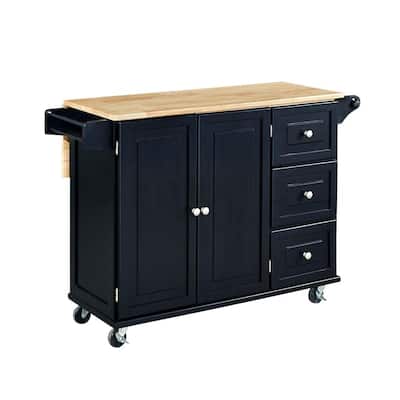 Black Kitchen Carts Carts Utility Tables The Home Depot