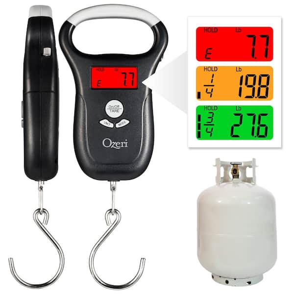 Ozeri LS2 Multi-Function Propane Tank Scale and BBQ Gas Gauge, with Luggage and Fish Scale
