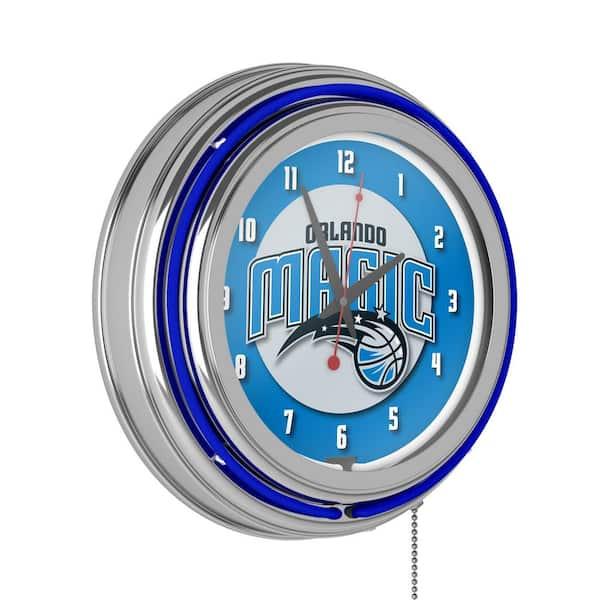 San Diego Clippers Hardwood Classics NBA Chrome Neon Clock 