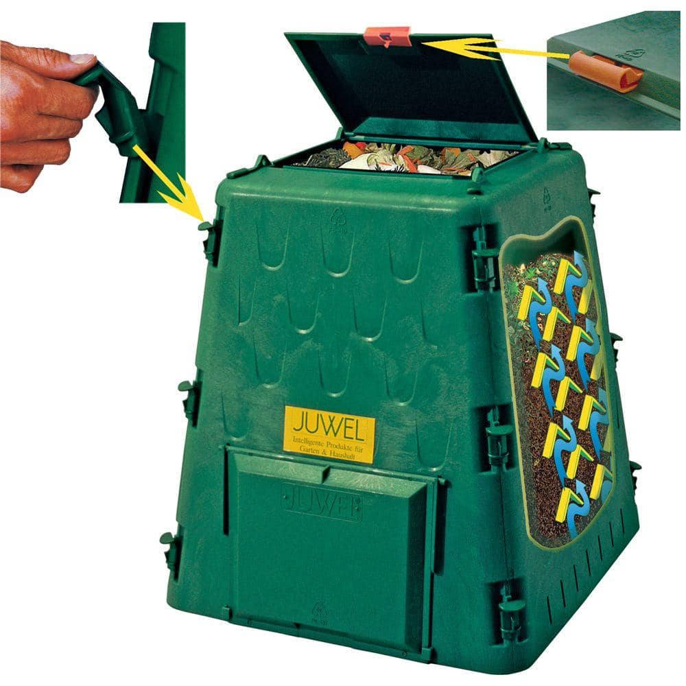 Green 77-Gallon Heavy Duty Plastic Compost Bin