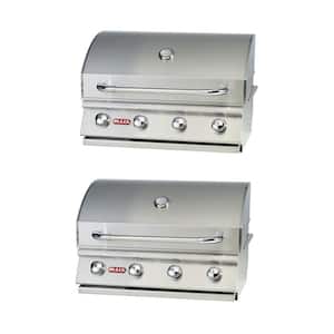 Liquid Propane Outlaw Drop-In Steel Grill Head Grill and Fire Pit in Stainless Steel (2-Pack)