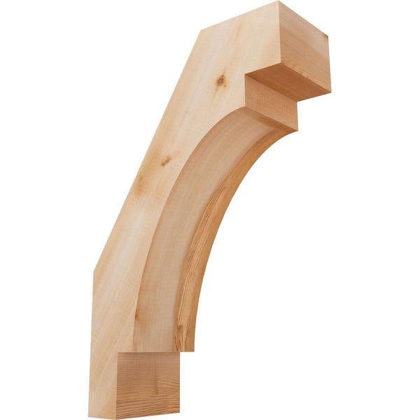 Ekena Millwork 5 1/2"W x 14"D x 22"H Merced Smooth Knee Brace, Western Red Cedar