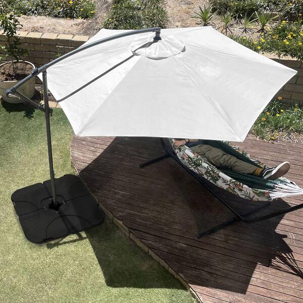 Pure Garden 10 ft. Steel Offset Cantilever Outdoor Patio