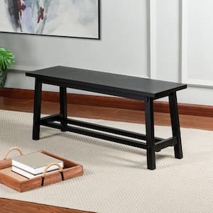 Logan Black Dining Bench Backless 42 in.