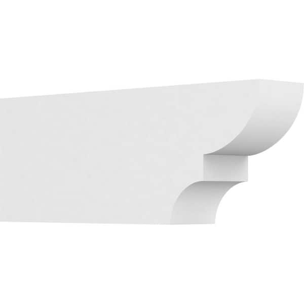 Ekena Millwork 3 in. x 6 in. x 16 in. Ridgewood PVC Rafter Tail Brace