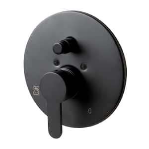 Single-Handle Shower Mixer with Sleek Modern Design in Black Matte