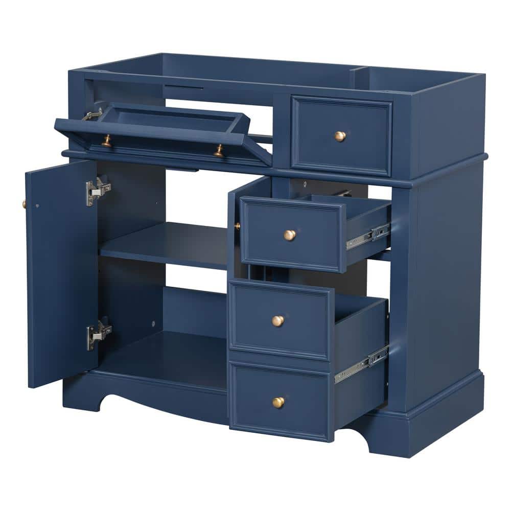 35.4 in. W x 17.8 in. D x 32.9 in. H Bath Vanity Cabinet without Top in Blue price history on PriceWatchPro