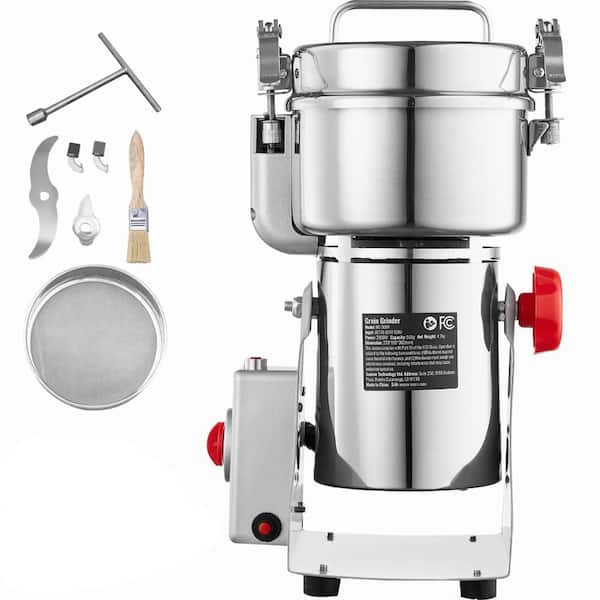 500g Electric Grain Mill Grinder 2000-Watt High Speed, Stainless Steel Pulverizer for Dry Grains Spices Cereals Coffee