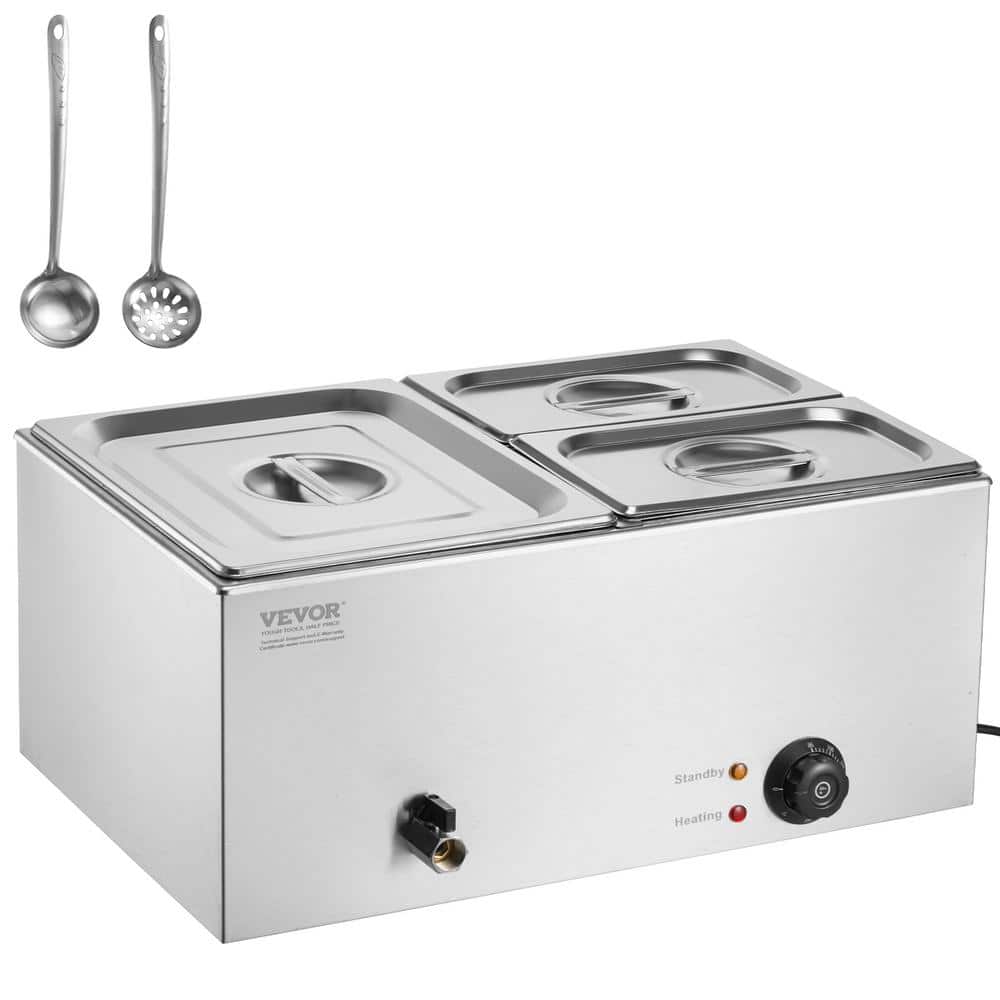 Professional Stainless Steel 3-Pan Electric Food Warmer