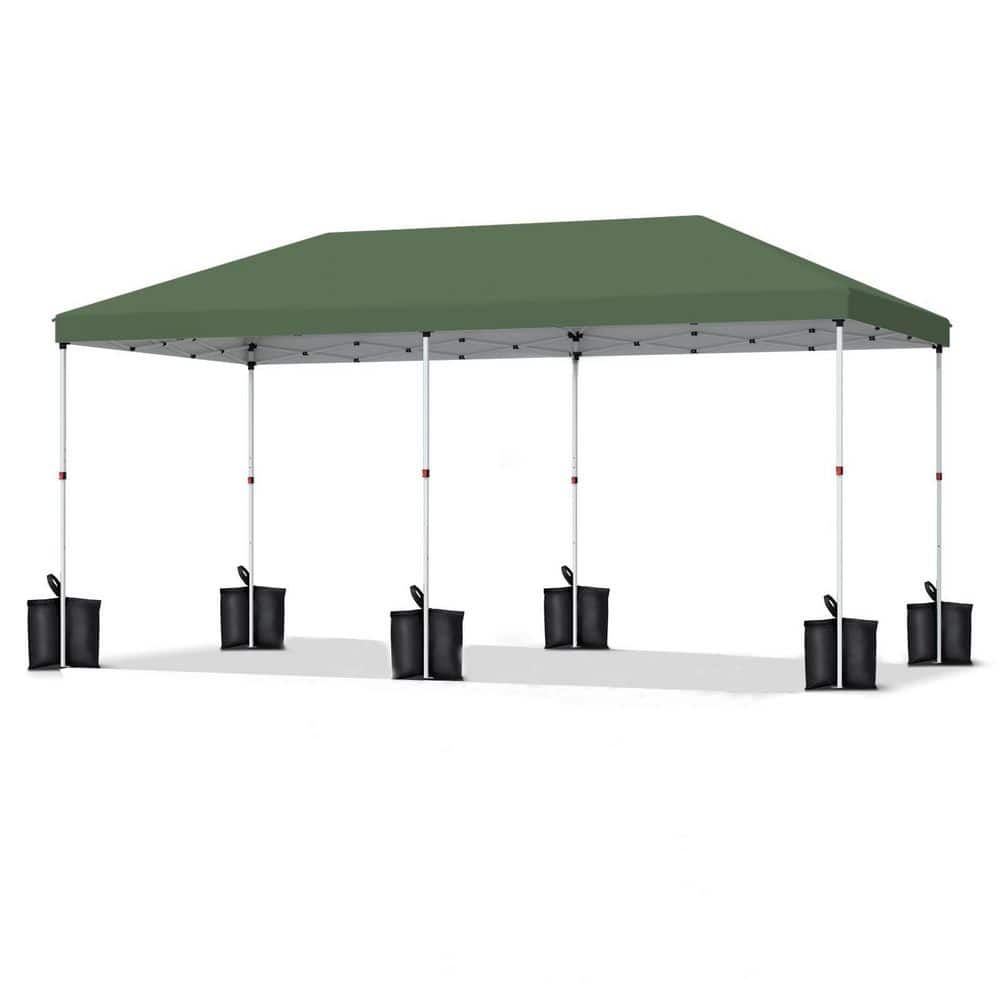 10 ft. x 20 ft. Pop Up Canopy Tent Outdoor Canopy with No Removable Sidewal