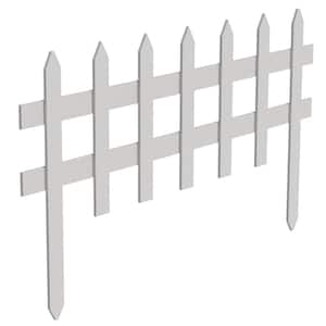 18 in. H 36 in. W Wood Picket Garden Fence (24-Pack)