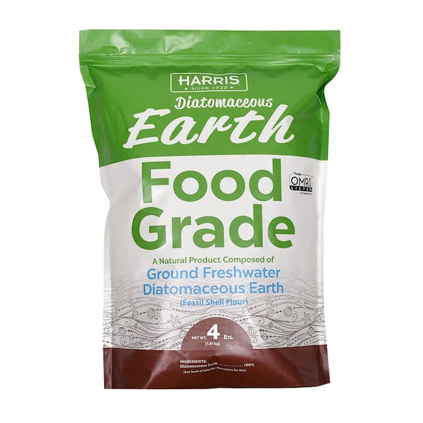 Harris 64 oz.(4 lb.) Diatomaceous Earth Food Grade 100% with Powder Duster  Applicator DE-FG4P - The Home Depot