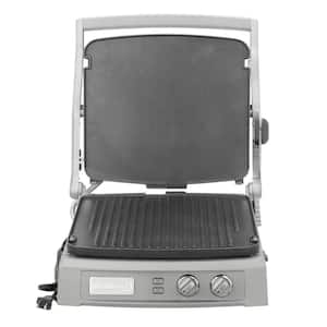 Deluxe Griddler 240 sq. in. Stainless Steel Indoor Grill with Lid