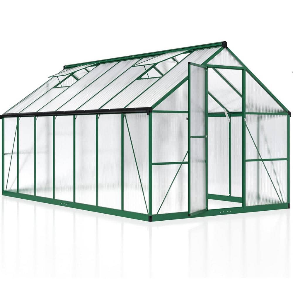 VIWAT 8 ft. W x 14 ft. D Greenhouse for Outdoors, Polycarbonate