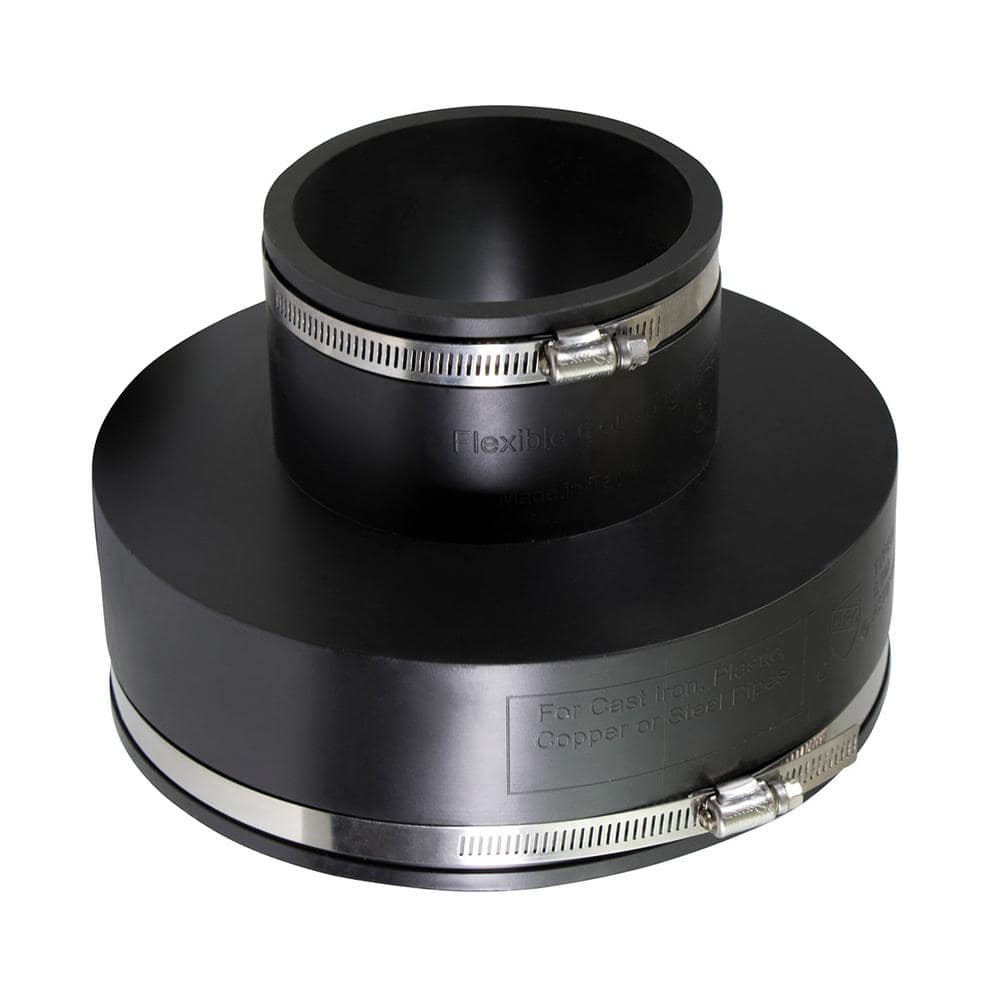 8 in. x 4 in. PVC Flexible Reducing Coupling with Stainless Steel Clamps price history on PriceWatchPro
