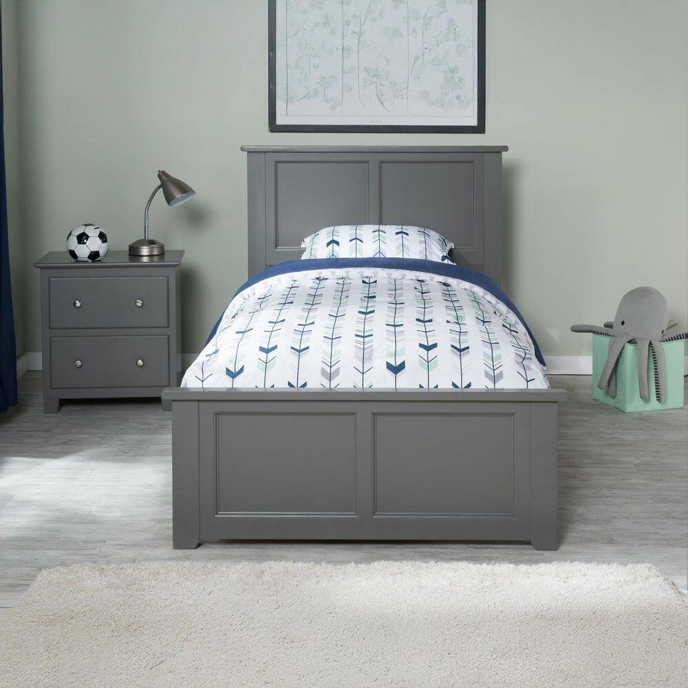 Madison White Solid Wood Frame Full Panel Bed with Matching Footboard - thumbnail 5