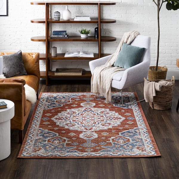 Laughton Red 6 ft. x 9 ft. Area Rug