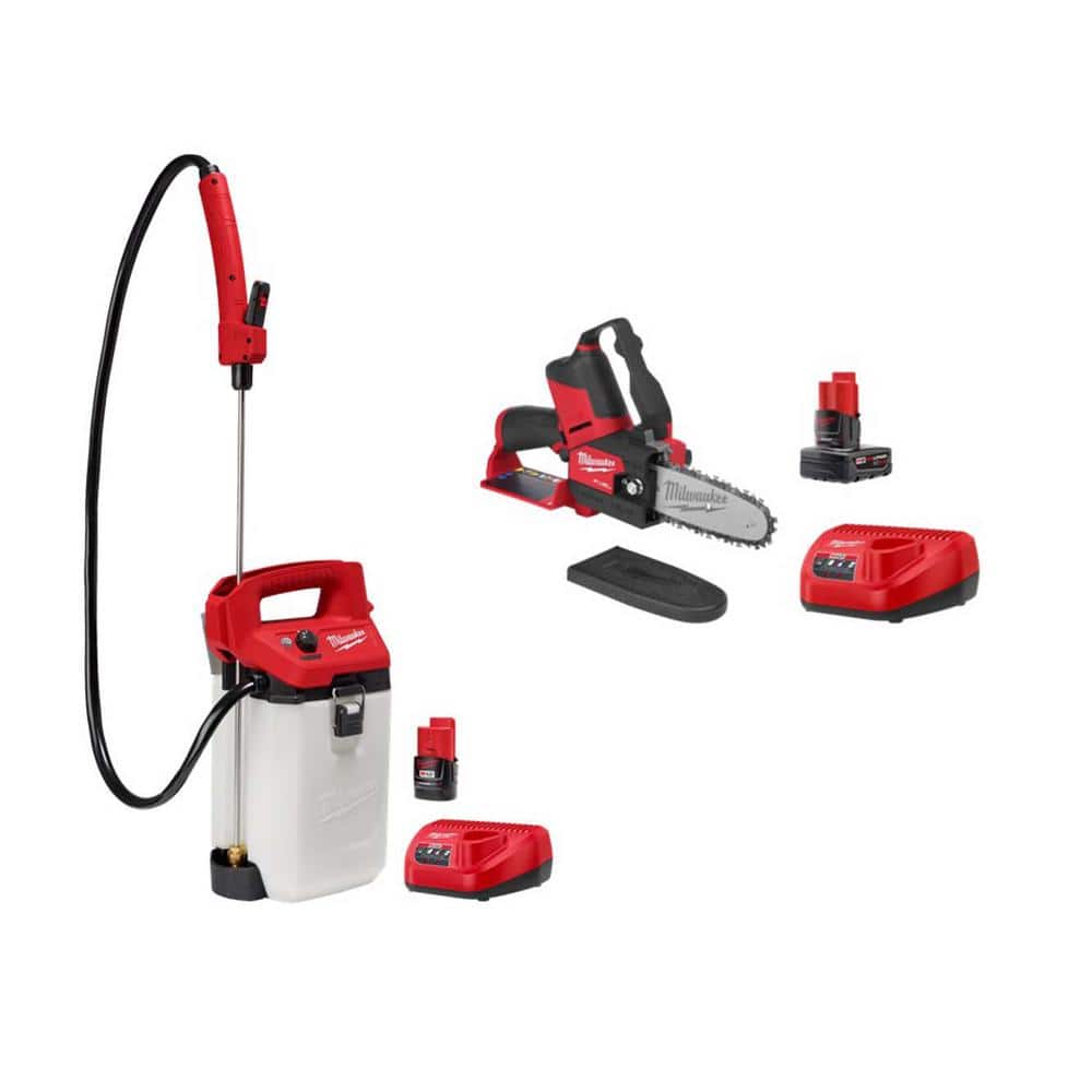 M12 FUEL 12V Lithium-Ion Brushless Cordless 6 in. HATCHET Pruning Saw w/M12 2 Gal. Sprayer, (2) Battery, (2) Charger price history on PriceWatchPro