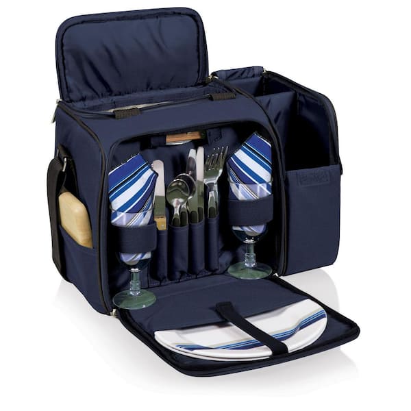  PICNIC TIME - On The Go Lunch Bag - Soft Cooler Lunch Box -  Insulated Lunch Bag, (Navy Blue) : Sports & Outdoors