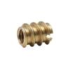 Everbilt 1/4 in.-20 tpi Solid Brass Wood Insert Nut (2-Pack) 818798