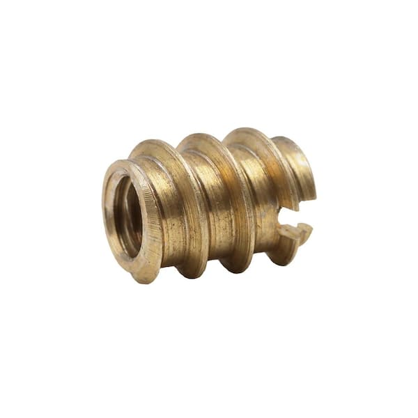 Everbilt 1/4 in.-20  Brass Insert Nut 2-Pieces