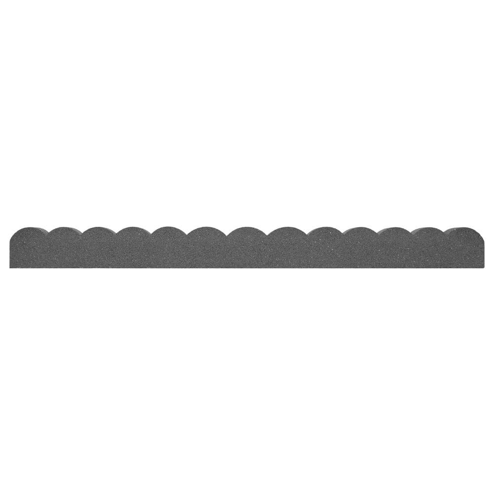 4 in. H x 47 in. L x 2 in. W Scallop Recycled Rubber Garden Border and Edging in Grey, 2-Pack price history on PriceWatchPro
