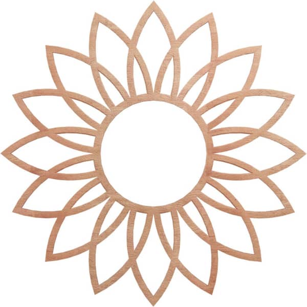 0.25 in. x 7.625 in. x 22 in. Wood Medallion Moulding