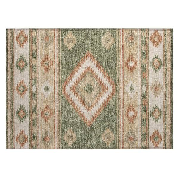 Chantille Machine Washable Indoor/Outdoor Abstract ACN3127 Fern 2 ft. x 3 ft. Accent Rug