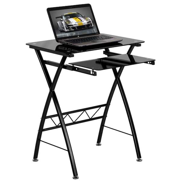 Carnegy Avenue 23.6 in. Rectangular Black Computer Desks with Keyboard Tray