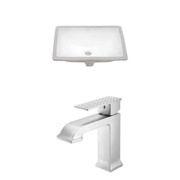 Ruvati Decora Brushed Nickel Faucet and Krona 19 in. x 14 in