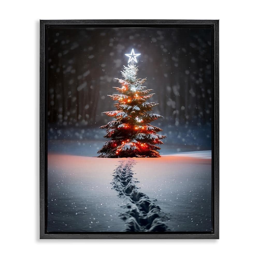 Magic Moments Holiday Tree by Alina Georgescu 1 Piece Black Floater Frame Graphic Nature Art Print 31 in. x 25 in. price history on PriceWatchPro