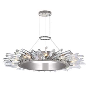 Thorns 12 Light Chandelier With Polished Nickle Finish