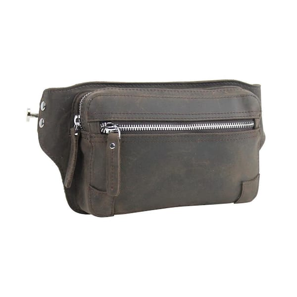 Full Grain Cowhide Leather Waist Bag Fanny Pack