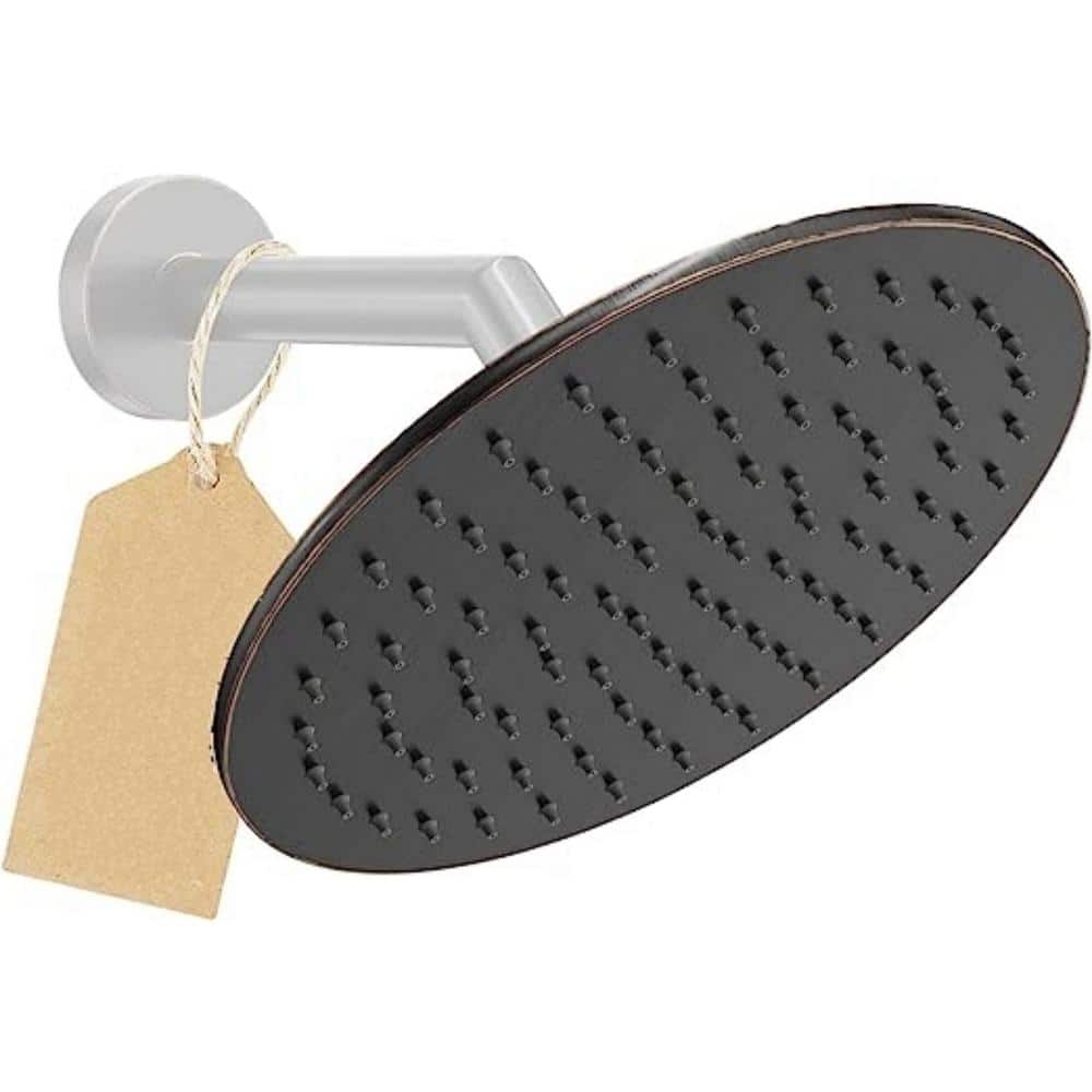 High Flow Shower Head 1-Spray Patterns with 2.5 GPM 8 in. Wall Mount Rain F
