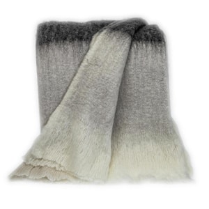 Charlie Gray Solid Acrylic Throw Blanket