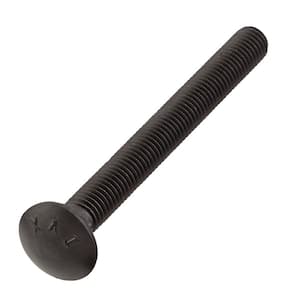 1/2 in. -13 x 5 in. Black Deck Exterior Carriage Bolt (15-Pack)