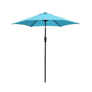 9 ft. Market Patio Outdoor Umbrella with Crank in Blue