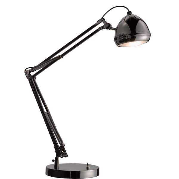 Adesso Sherlock 26-1/4 in. Black Nickel LED Desk Lamp