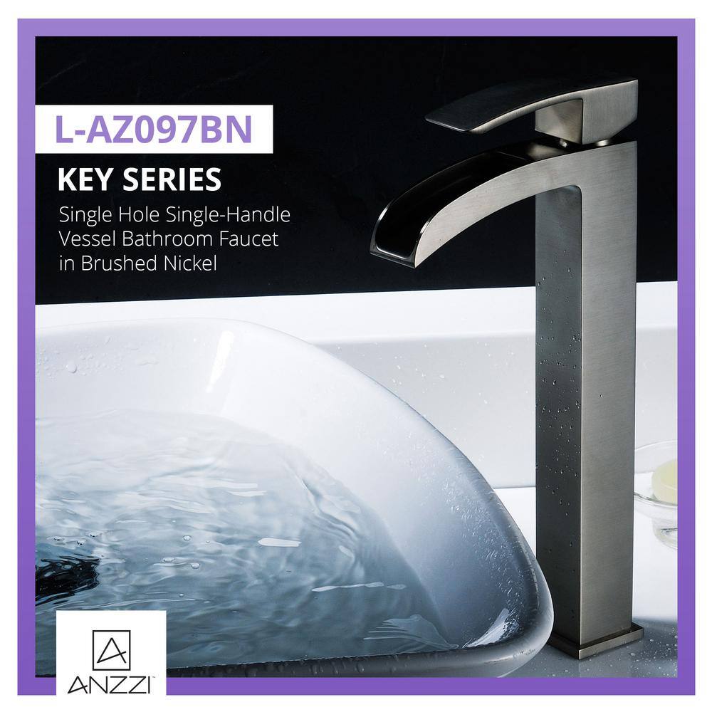Minimalist Brushed Nickel Single-Handle Vessel Bathroom Faucet