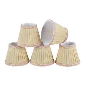 5 in. x 4 in. Ivory Pleated Empire Lamp Shade (5-Pack)